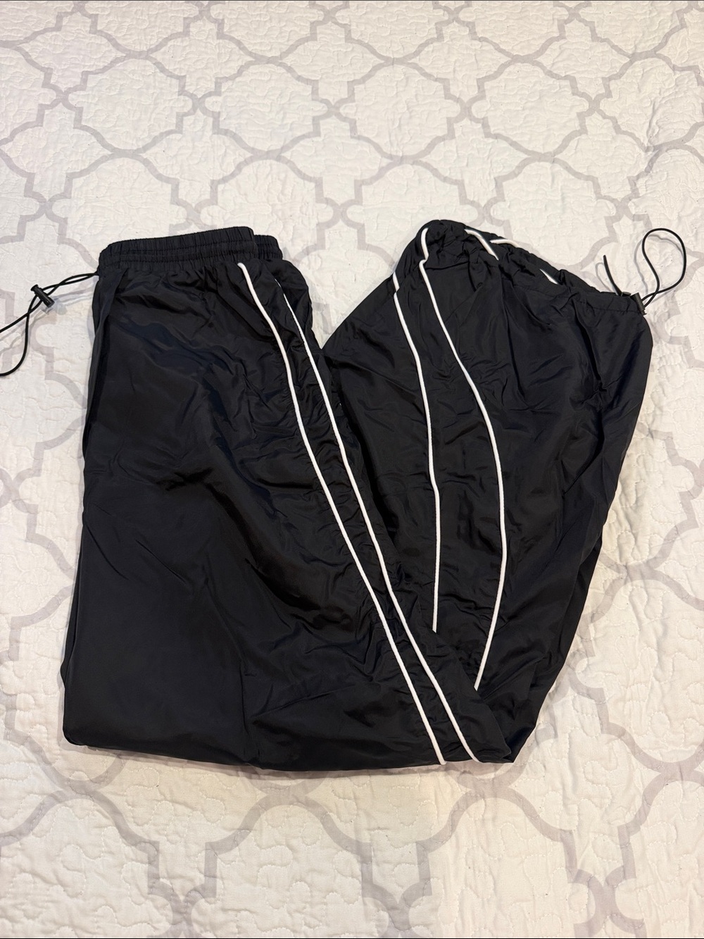 Black Elastic Waist Pants